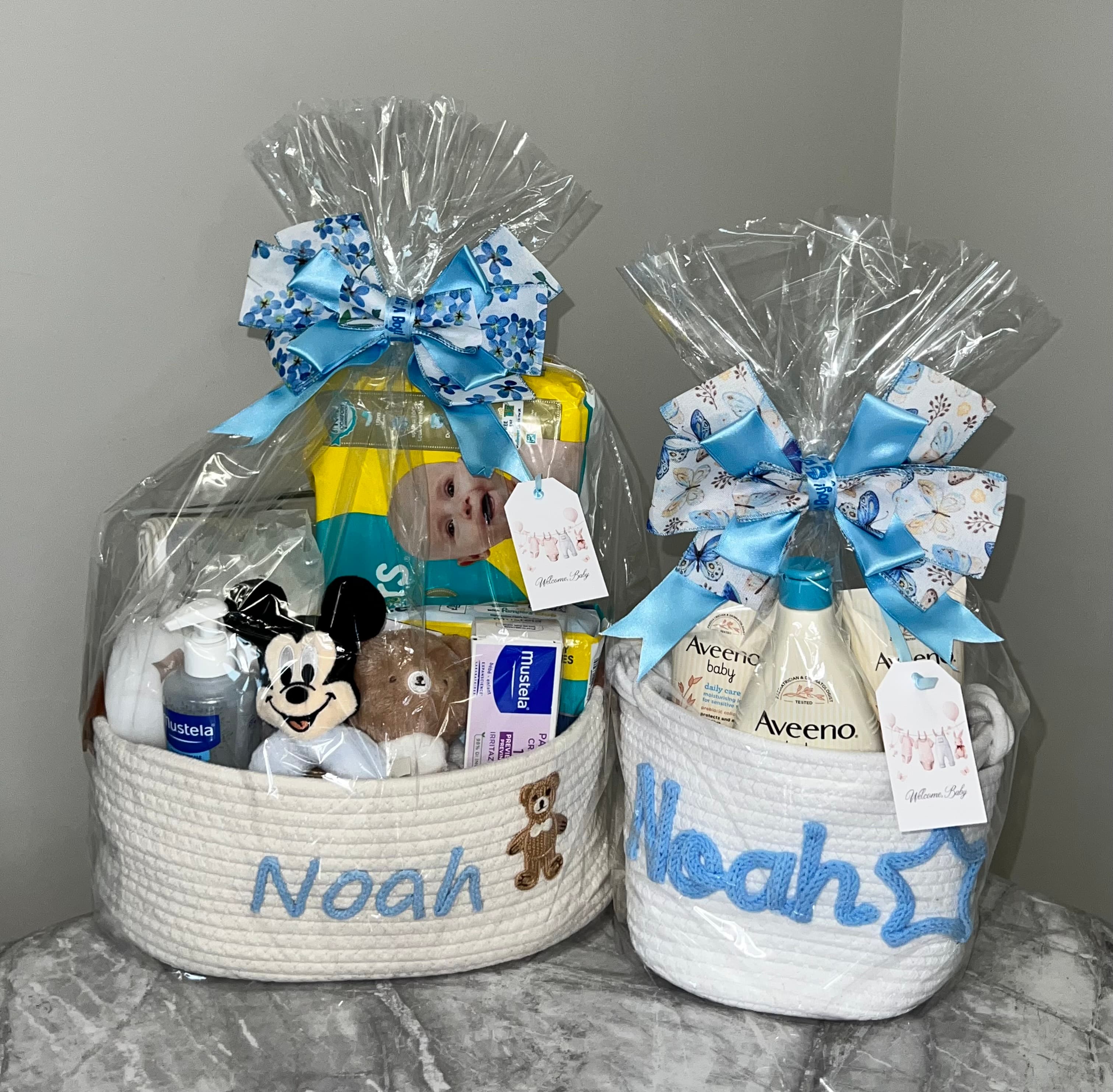 Personalised Woven Baby Gift Baskets