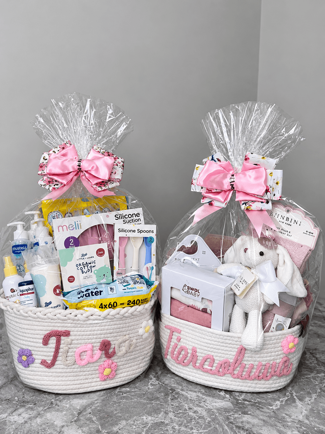 Personalised Woven Baby Gift Baskets